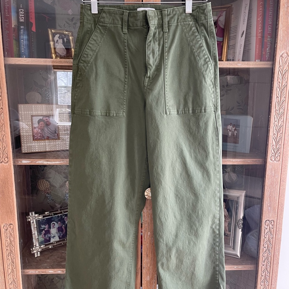 Pistola Sophia Cropped Wide leg pants in Basil